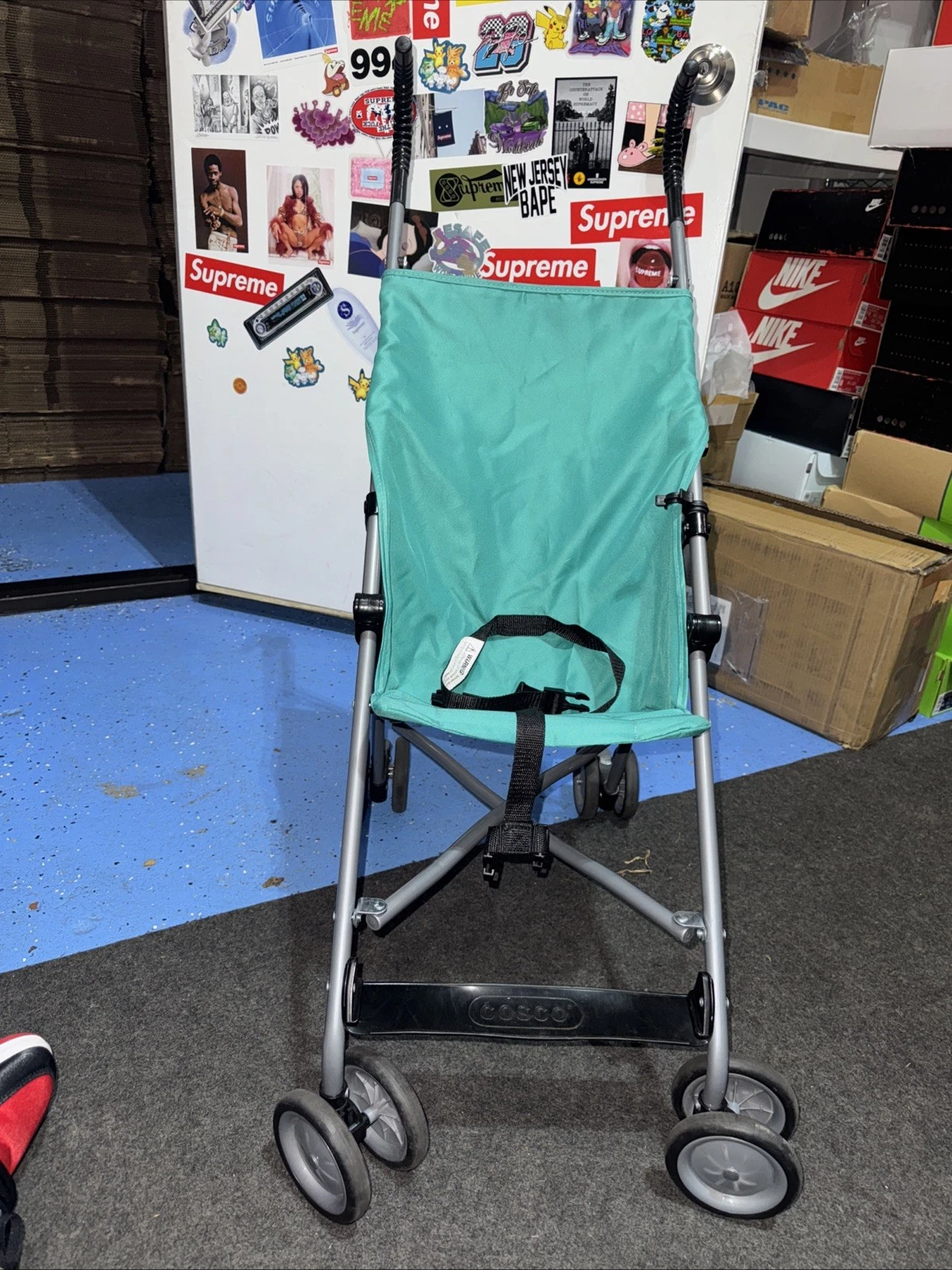 Cosco Comfort Height Umbrella Stroller, Freshwater Turquoise PREOWNED