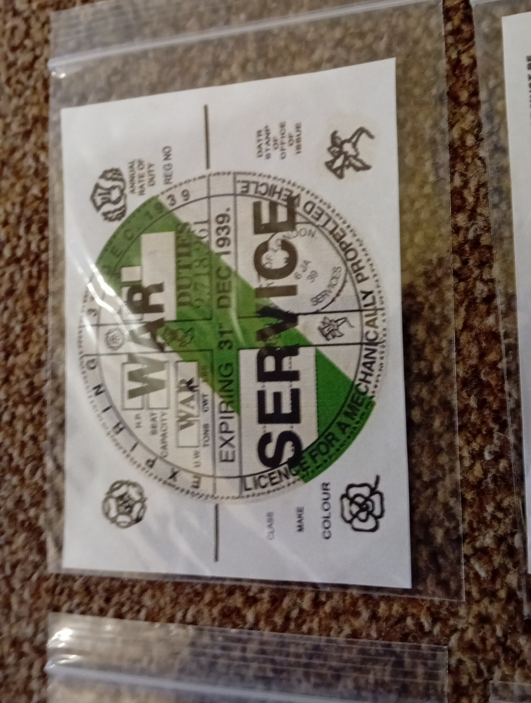 Repro Classic Car Vehicle Road Tax Disc any year/month 1921-2012 see disciption