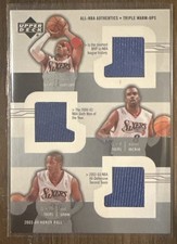 2004 Upper Deck Honor Roll Triple Warm Up Allen Iverson, Eric Snow, Aaron Mckie