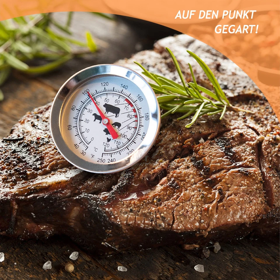 🔥 Analog Grillthermometer - Kerntemperatur Fühler - Grillzubehör von Rin&Rut - Bild 2 von 4