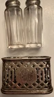 Reed Barton Solid STERLING Silver Caddy Salt Pepper Octag Shakers 34g Signed