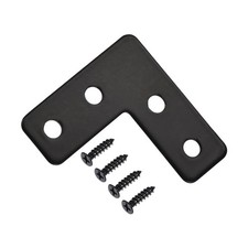 L form support 40mmx40mm repair plates brackets with screws black 10pcs
