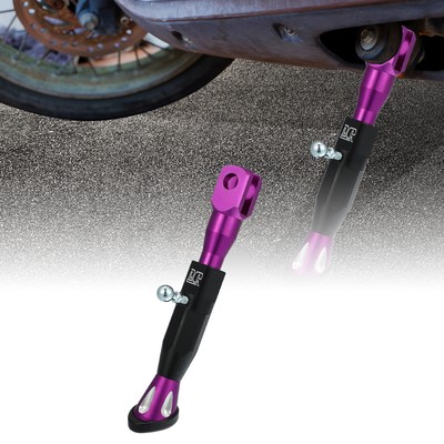 Universal Adjustable Motorcycle Kickstand Side Support Stand Purple 1 Pcs