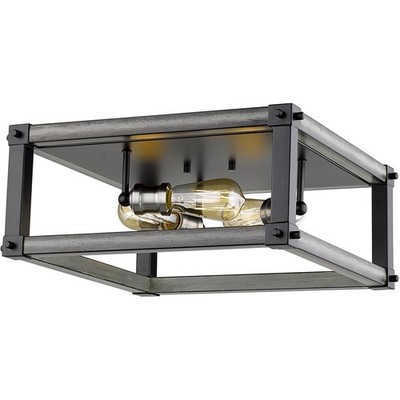 Z-Lite 472F3S-ABB Kirkland Flush Mount Ashen Barnboard