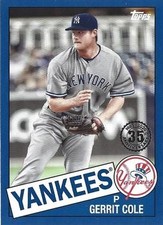 2020 Topps #85TB-18 Gerrit Cole 1985 Topps Baseball 35th Anniversary Blue