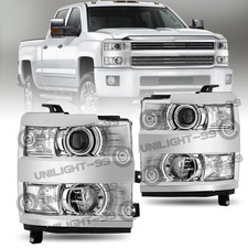 Chrome Headlights For 2015-2019 Chevy Silvera...