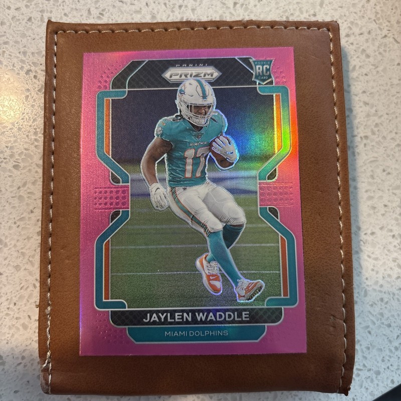2021 Panini Prizm Jaylen Waddle RC Pink Prizm SP Rookie #338 Dolphins