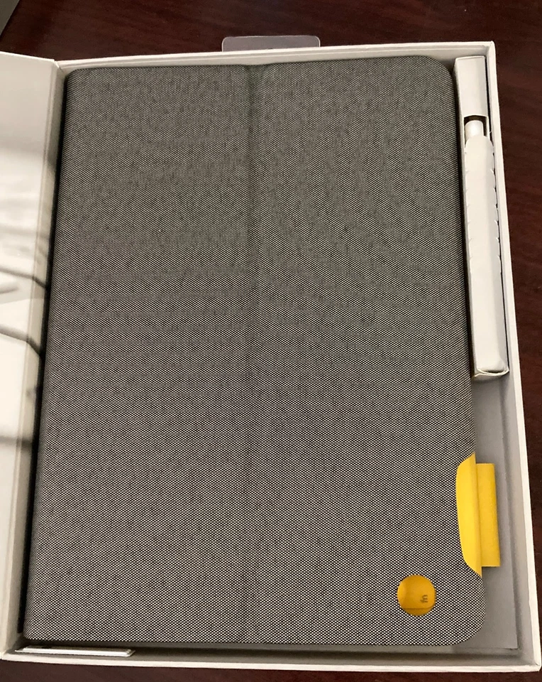 NEW OPEN BOX Logitech Fabric Skin Keyboard Folio for iPad 5, Urban Grey - Image 4 of 4