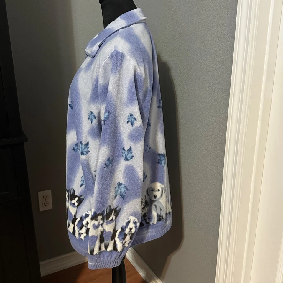 Женская флисовая куртка Blair XL на молнии с принтом для щенков котят собак кошек уютная осень - Изображение 3 из 4