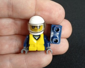 Lego City Forest Police Helicopter Pilot Minifigure Lot of 3 cty0274 from 4439