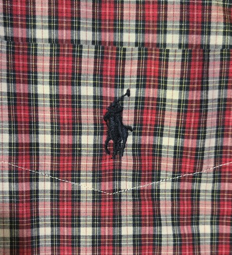 Camicia uomo vintage Ralph Lauren con bottoni XL camicia grande 100% cotone rosso a quadri... - Foto 2 di 4