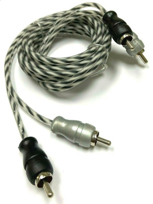 22 Ft Spiral Twisted Home Marine System Transparent RCA Interconnect Cable USA
