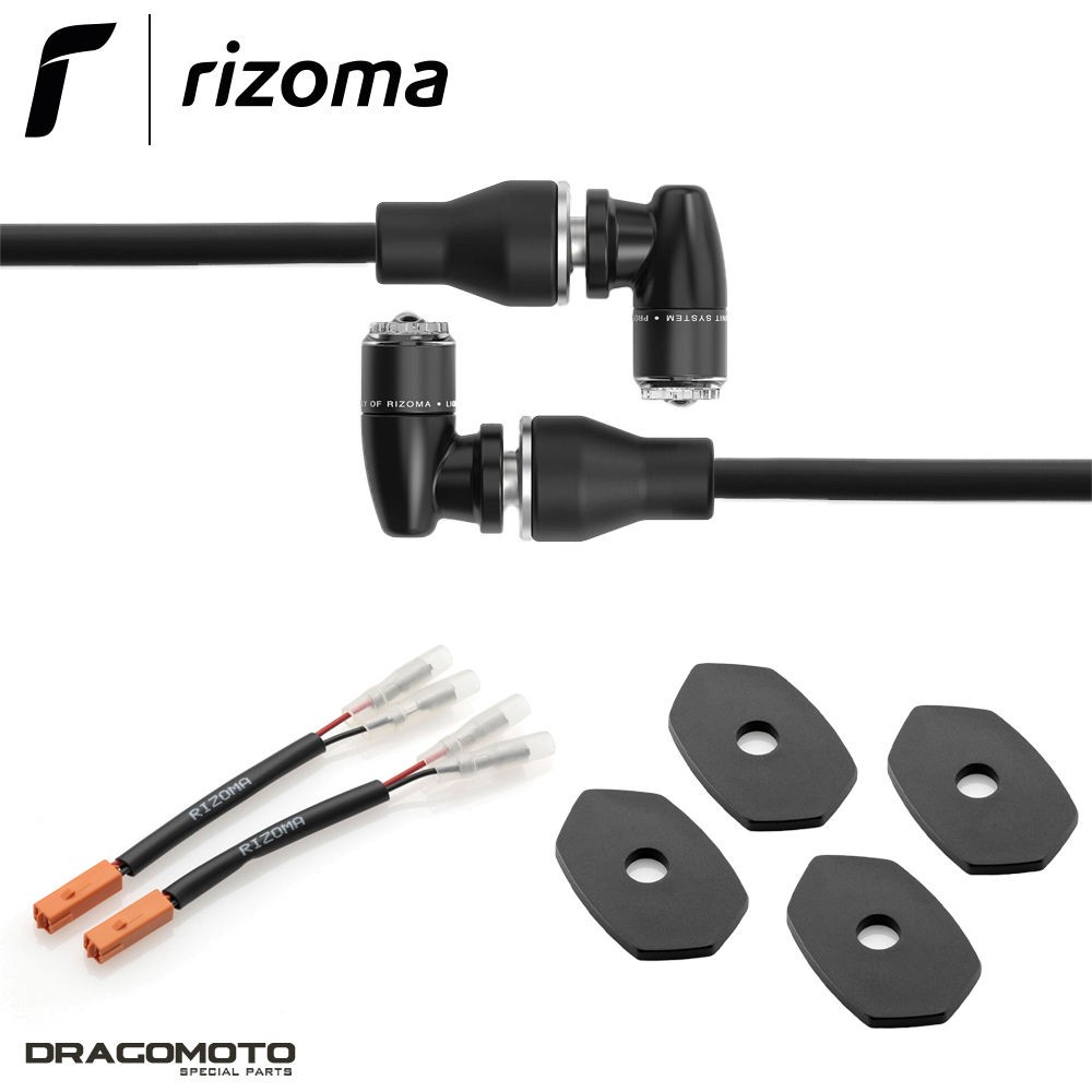 Clignotants haut de gamme Kawasaki Ninja 636 ZX-6R 2019-2020 Rizoma noir