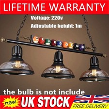 Vintage Pool Billiard Snooker Table Light Pendant Lights Lamp Bar Chandelier UK