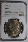 1886 Morgan Silver Dollar MS63 NGC #061 Tone