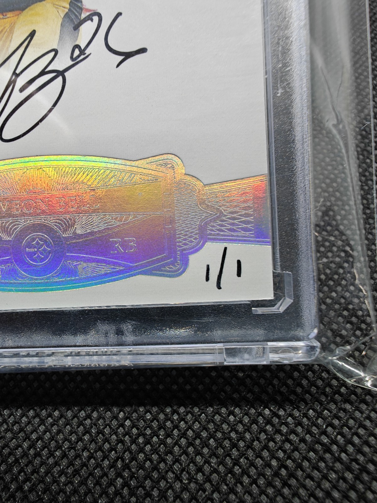 Le'Veon Bell On Card Auto 1/1 2016 Panini FLAWLESS Steelers One of One Signature view 5