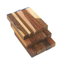 Cocobolo Variety Wood Pen Blanks 3/4" x 3/4" x 5" Pack of 15, Legacy Woodturning