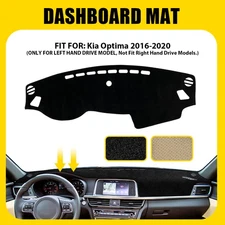 For Kia Optima 2016-2020 Non-slip Dash Board Cover Mat Dashboard Carpet Black