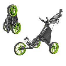 CaddyLite EZ Fold V8 Golf Push Cart – Lightweight 3-Wheel Collapsible Trolley...