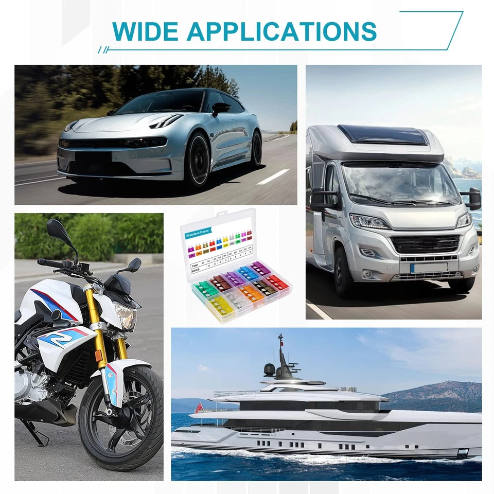 Surtido de 80 fusibles estándar para coche 3A/5A/7,5A/10A/15A/20A/25A/30A/35A/40A Foto 2 de 4