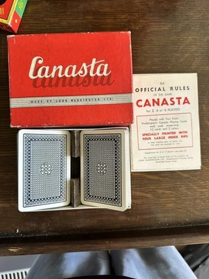 VINTAGE CARD GAME IN BOX CANASTA WITH OFFICIAL RULES - Image 1 of 4