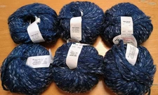 6 Skeins 300g Trendsetter Yarns NOTTINGHAM Mohair Blend Blue Color 4595 Italy