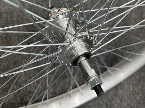 CDH 26" x 2.35-3.5 Tire Spoke Wheelset 48x12G, Double Layer Alum Bike Wheel Set - Picture 3 of 9
