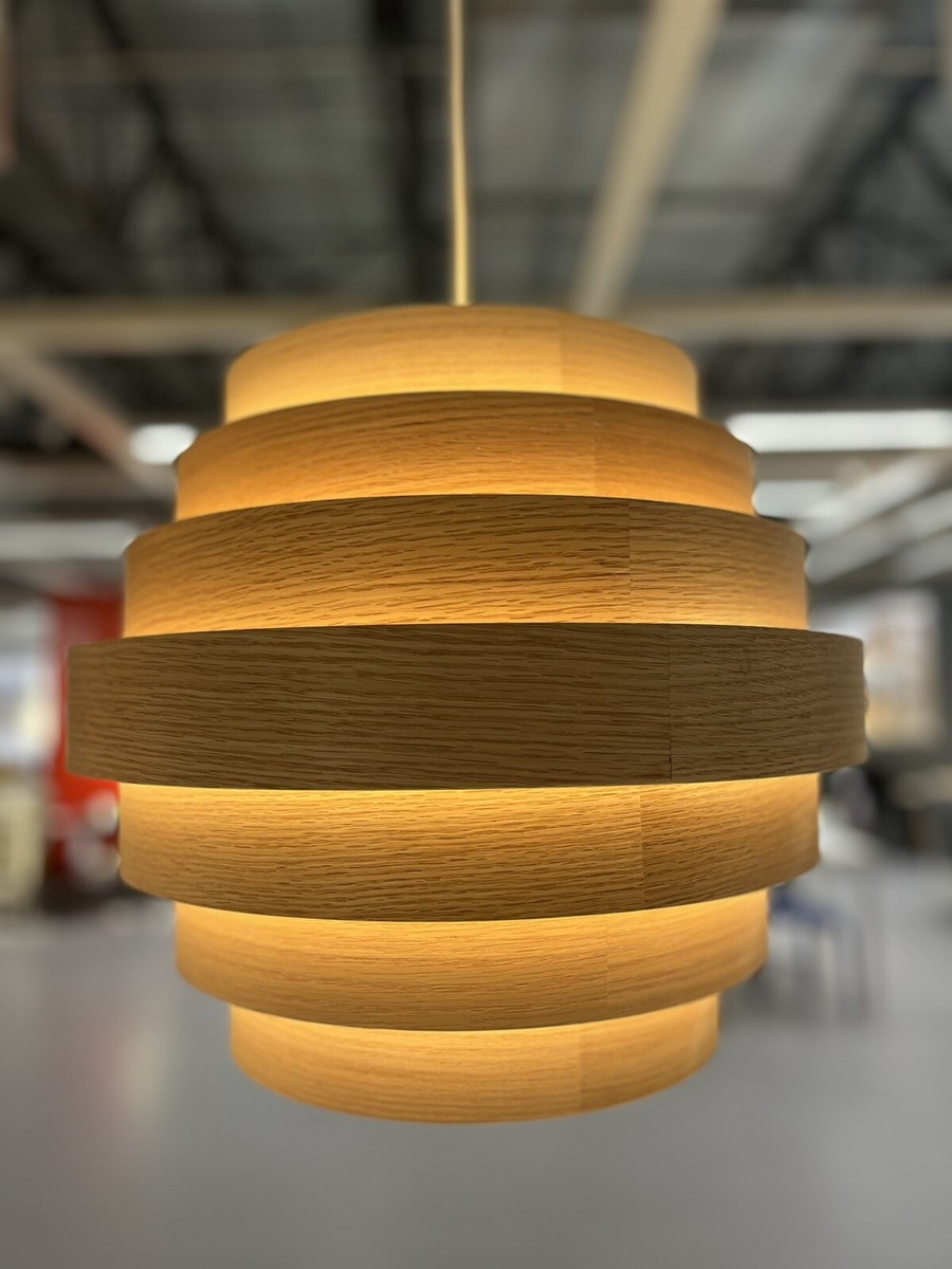New IKEA DYKARKLOCKA Oak Veneer Pendant Lamp Shade 40 cm (16