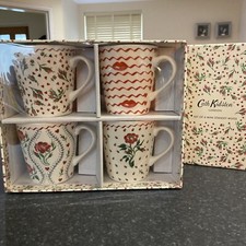 Cath Kidston Cherished (Flowers / Lips) Set of 4 Mini Stanley Mugs/Cups, New