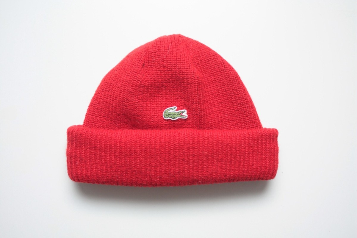 Lacoste Vintage Red Wool Acrylic Hat Made In France | eBay display picture 3