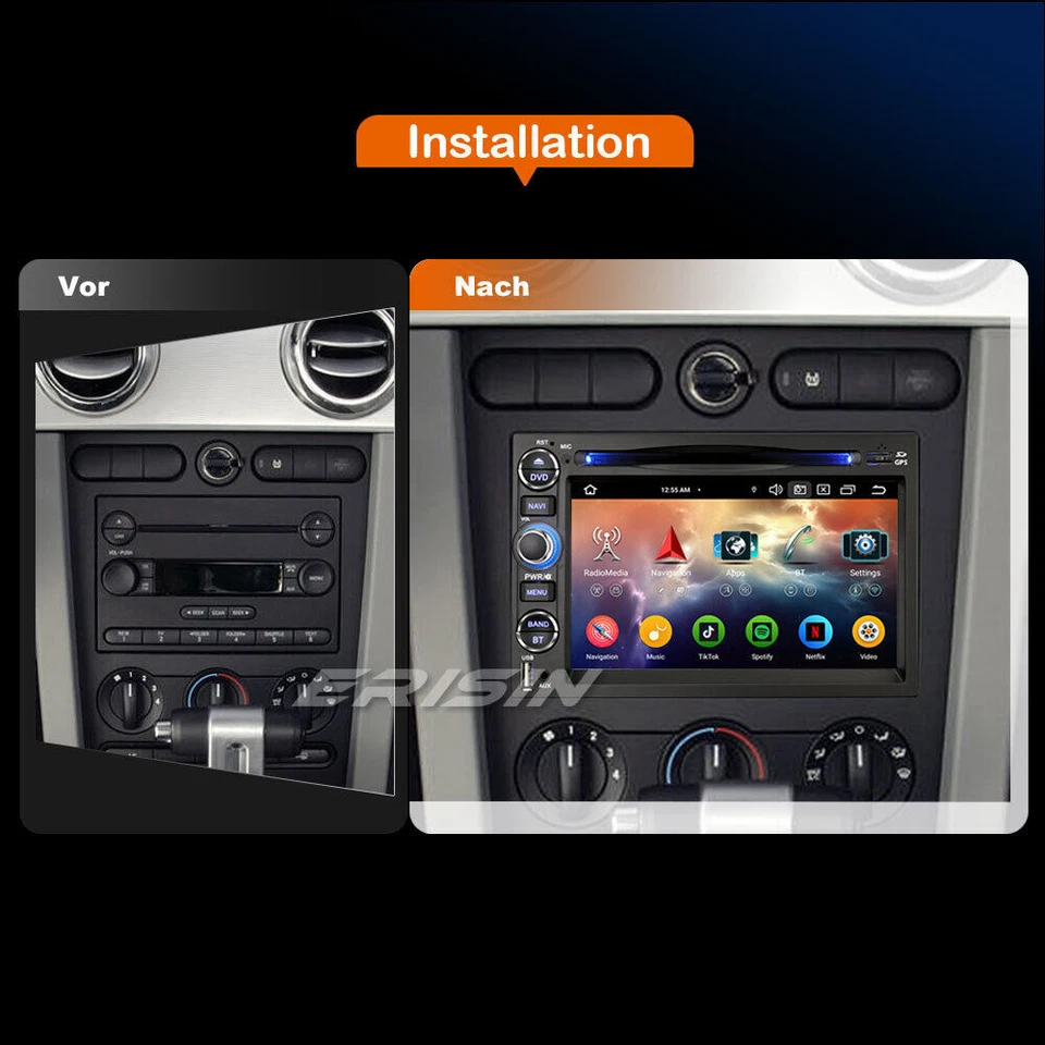 8 Kern Android 14 Navi Autoradio Carplay Ford Freestar Shelby Milan Sable Escape - Bild 4 von 4
