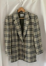 Liz Claiborne Vintage Ladies Blazer 1980s With Shoulder Pads, See Measurements