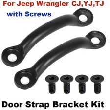 Pair Door Limit Strap Footman Loop Bracket Screws For Jeep Wrangler Cjyjtj