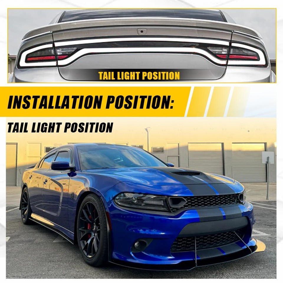 For 20152023 2022 2021 2020 Dodge Charger White Tail Light Vinyl