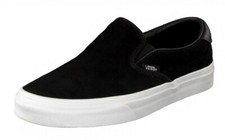 VANS SLIP ON 59 SUEDE NERO CAMOSCIO BLACK WHITE UNISEX  N. 38  ORIGINALI  NUOVO