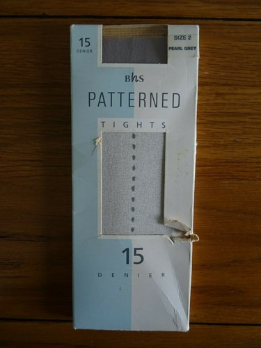 BHS Patterned 15 Denier Tights Size 2 