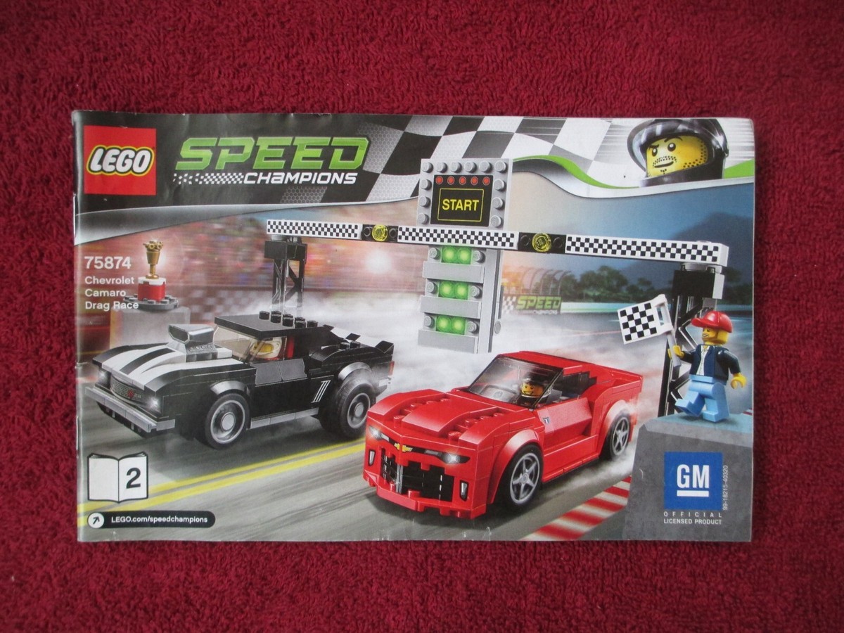 Genuine Original Lego SPEED CHAMPIONS Chevrolet Camaro Drag 75874