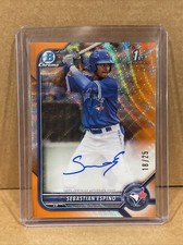 Sebastian Espino 18/25 Orange Shimmer 2022 Bowman Chrome Toronto Blue Jays (JC7)