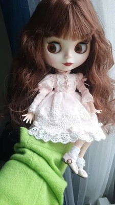 Blythe Doll 12'' Brown Curly Hair From Factory Matte Face Joint Body BJD 1/6 Toys