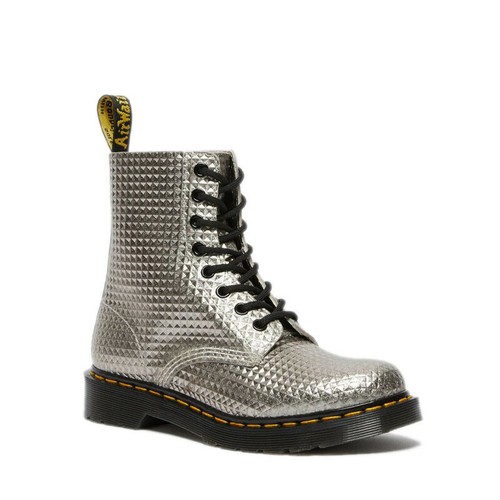 DR Martens 1460 Pascal Stud SBALZO ARGENTO Stivali in Pelle | eBay