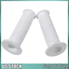 New White Anti-Slip Rubber Handlebar Motorcycle Scooter Bicycle Hand Grip Cover