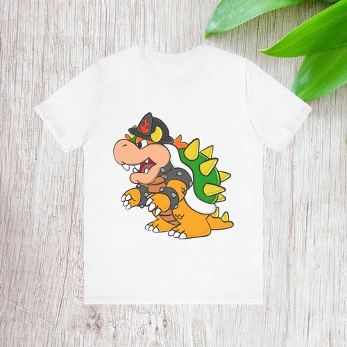 Firefighter themed retro gaming dragon Unisex Short Sleeve Tee - Picture 2 of 13