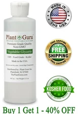 Vegetable Glycerin 8 oz. USP 99.9 % Pure Food Grade Non-GMO Kosher VG PG 