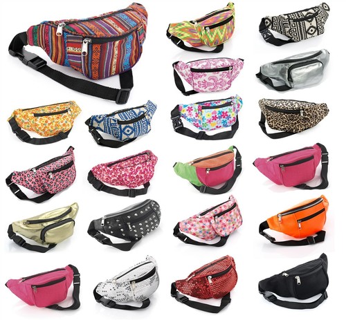 BUM BAG POUCH FANNY PACK TRAVEL HOLIDAY FESTIVAL POUCH BELT WALLET MONEY - Afbeelding 1 van 30