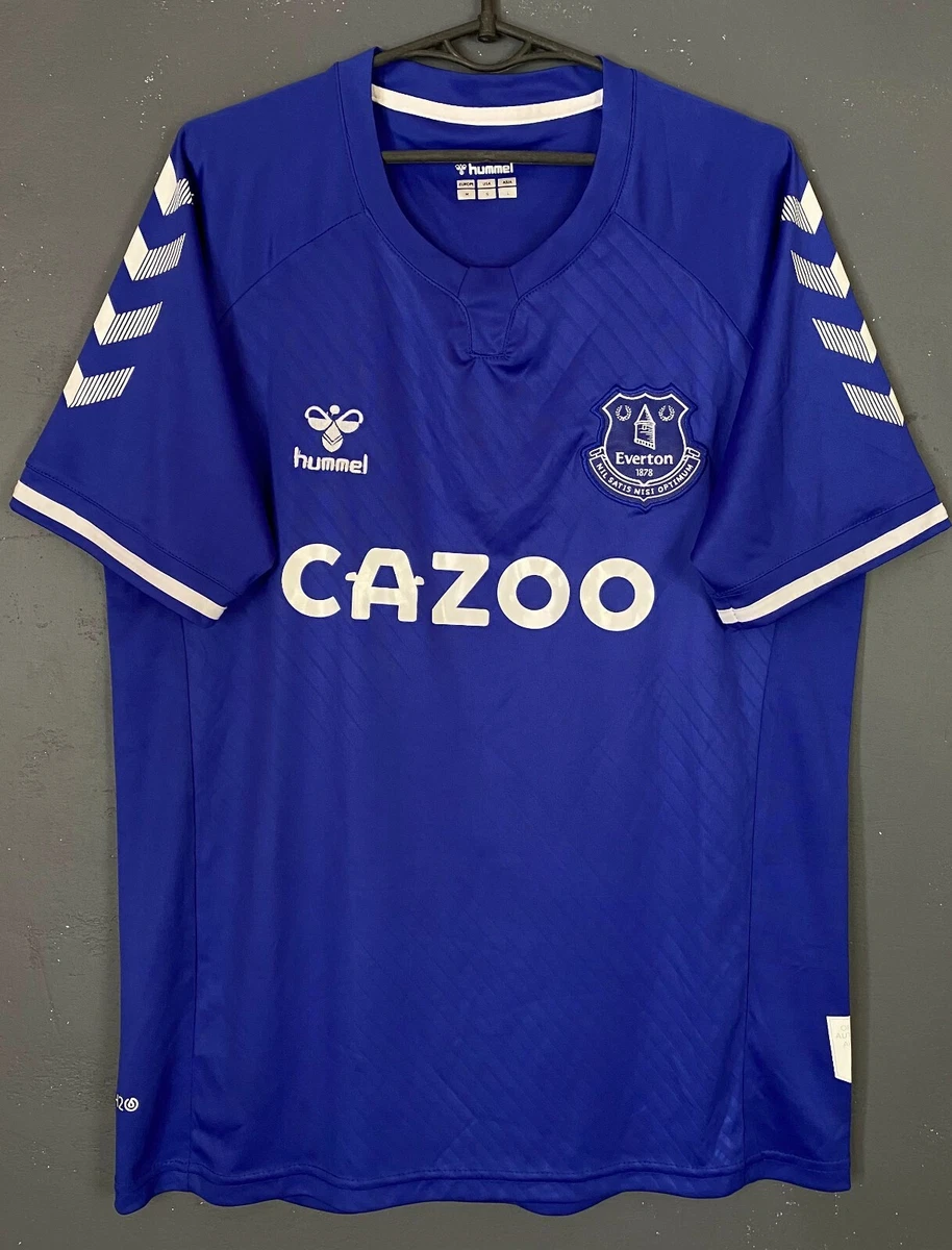 MEN HUMMEL FC EVERTON 2020/2021 HOME SOCCER FOOTBALL SHIRT JERSEY MAILLOT  SIZE M