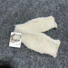 NEW Ruggine Gloves Womens One Size Ivory Knit Nylon Blend Fingerless Mittens