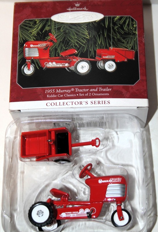 HALLMARK Keepsake ORNAMENT Kiddie Car Classics 1955 MURRAY TRACTOR AND TRAILER 