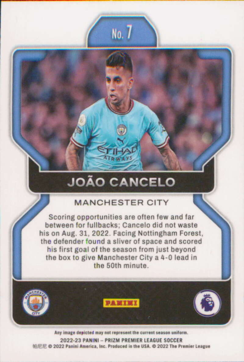 2022-23 Panini Prizm Premier League #7 Joao Cancelo Manchester
