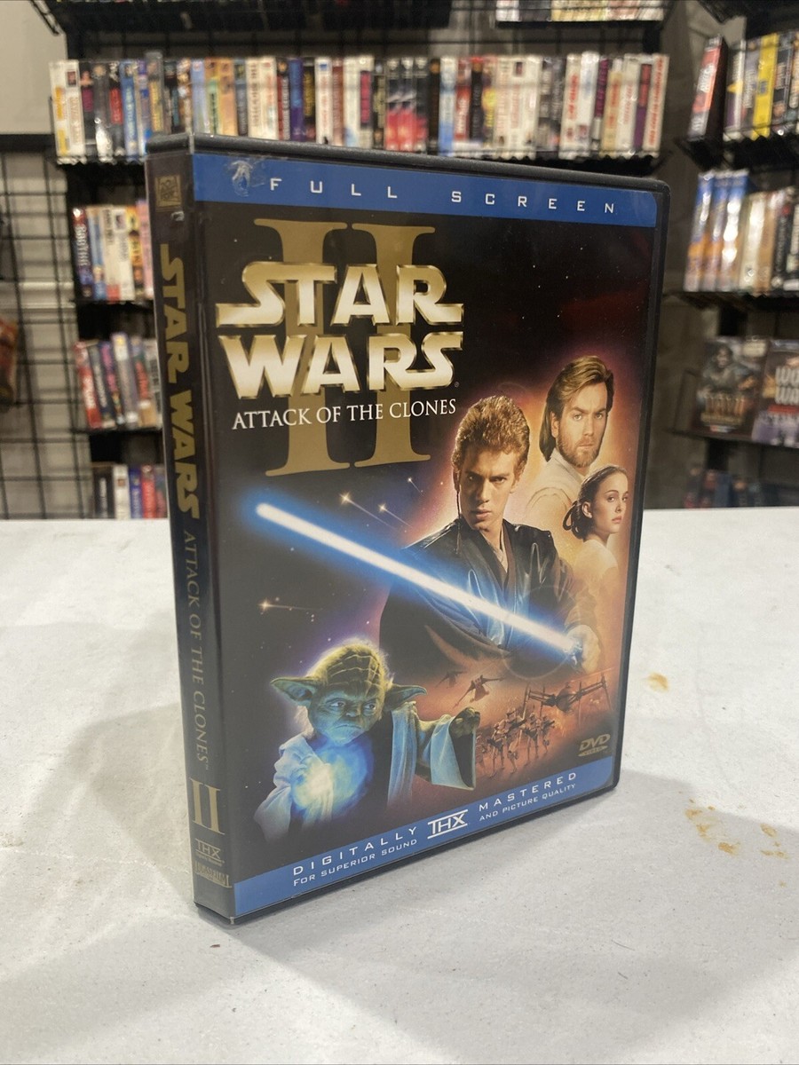 Star Wars ATTACK of the CLONES (DVD) Ewan McGregor Natalie Portman