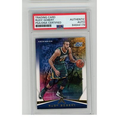 2017-18 Panini Ascension #18 Rudy Gobert Signed AUTO PSA DNA Jazz autograph